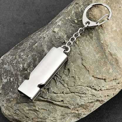 304 Stainless Steel Outdoor Survival Whistle Two Tube Whistle