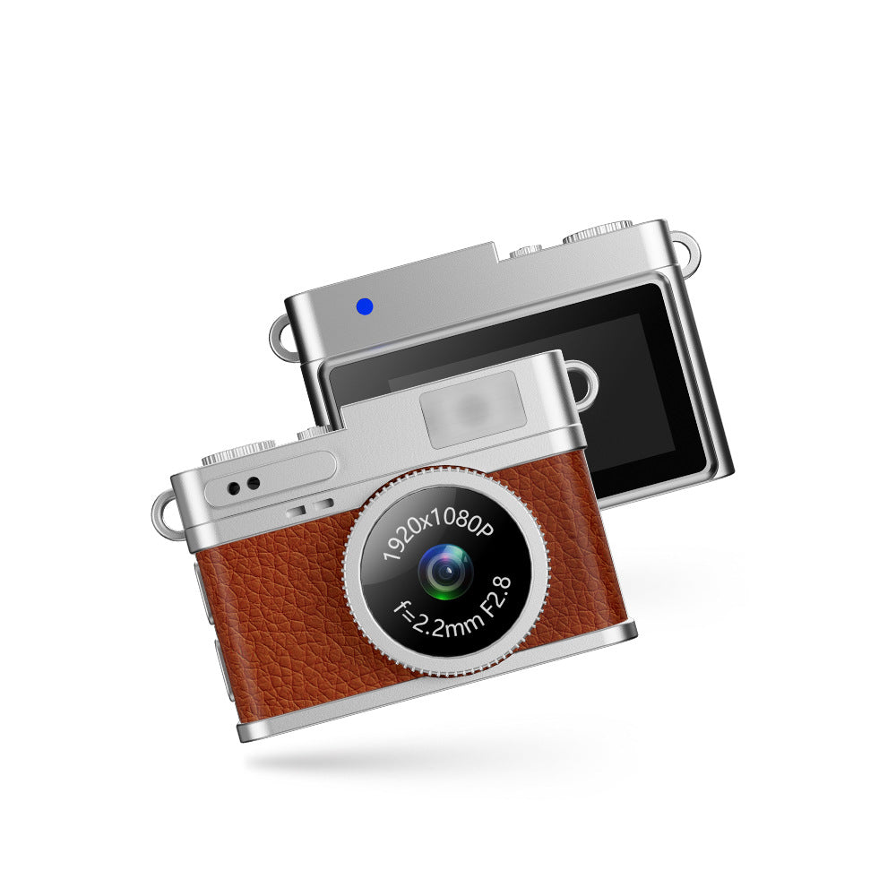 Retro Mini Thumb Digital Camera Pendant Backpack Keychain Charm Take Photos with 8GB TF Card