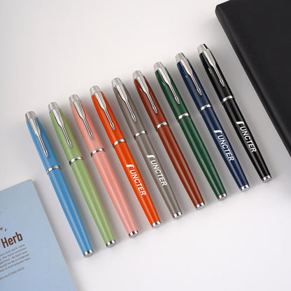Metal Glossy Gel Pen with Cap