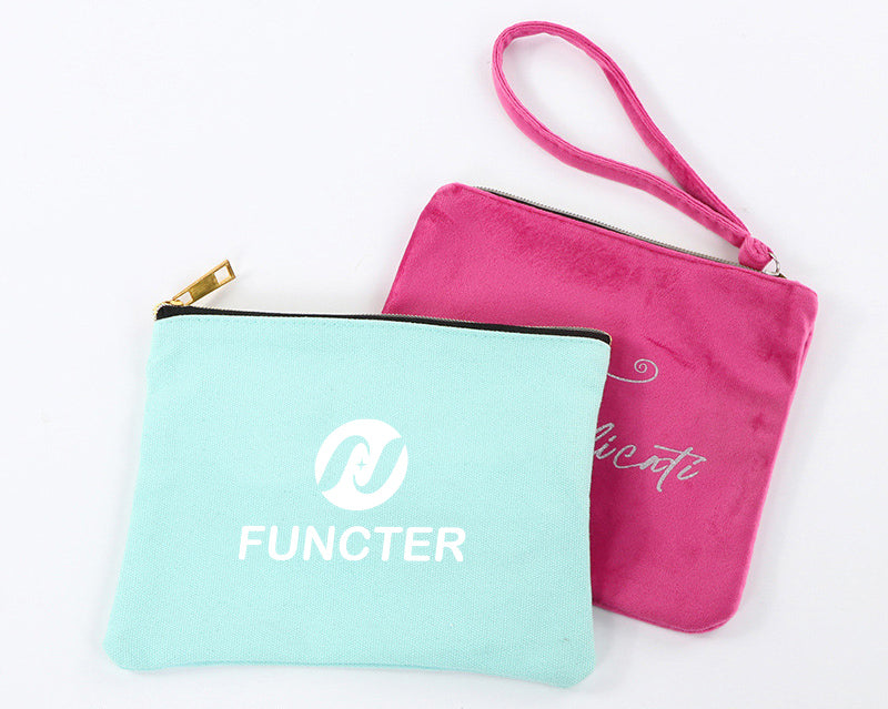 5" X 3" Soft Velvet Cloth Jewelry Pouches with Zipper For Jewelry Wedding Candy Gift Bags