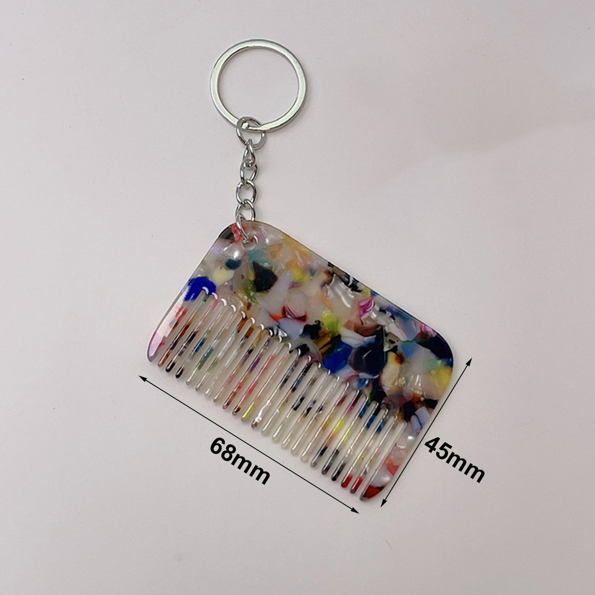 Mini Travel Tortoise Comb Keychain Pocket Comb