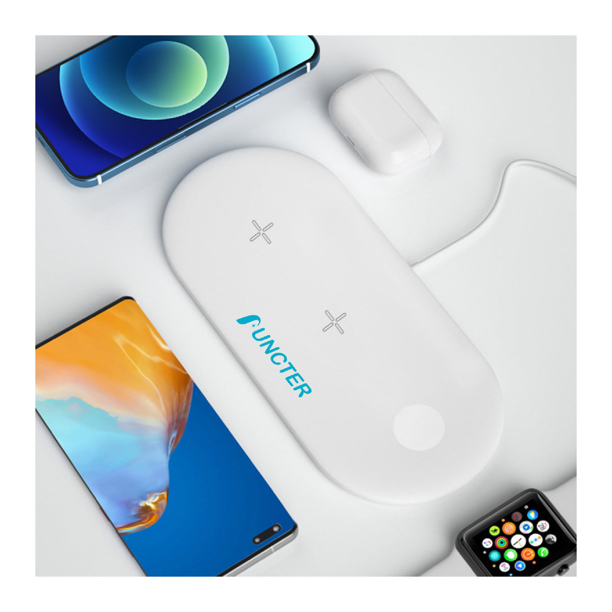 3" 1 Wireless Charging Pad Station for Phone & Earphones