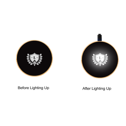 Bamboo Flashing LED Light Up Wireless Charger (White Light)