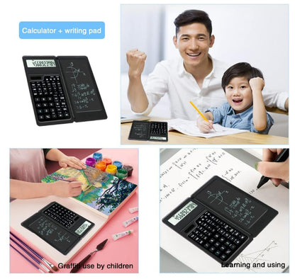 3" 1 Intelligent Folding Portable Scientific Function Calculator with LCD Writing Notepad