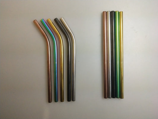 Stainless Steel Straws (8.5'' L X 5/16'' Dia)