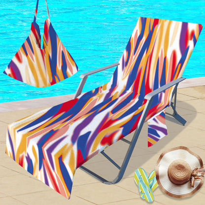 Microfiber Chaise Beach Towel Pool Lounge Chair Cover