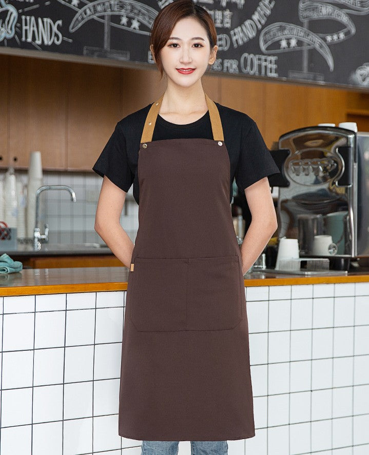 Unisex Canvas Bib Apron for Kitchen Crafting BBQ Outdoors(Model A)