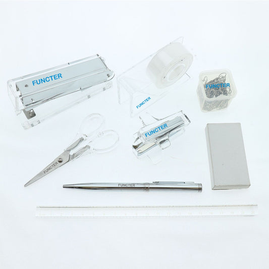 Mini Transparent Acrylic Stapler Stationery 8 PCS Set #4