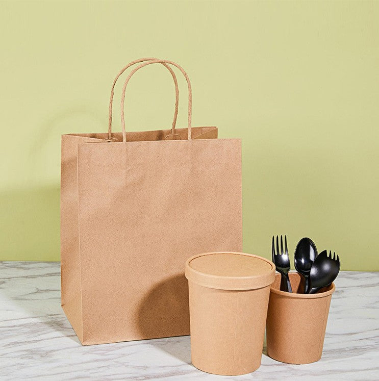 Kraft Paper Gift Bags (10.2L x 4.73D x 12.2H Inches)