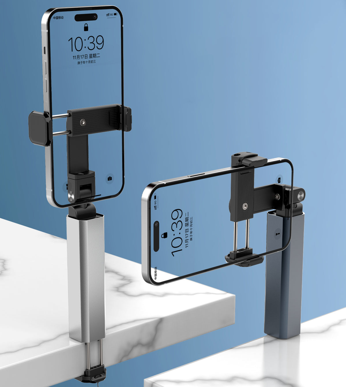 Retractable Phone Mount Hand Grip Handheld Stabilizer Vlogging Holder For Vedio Recording Selfie