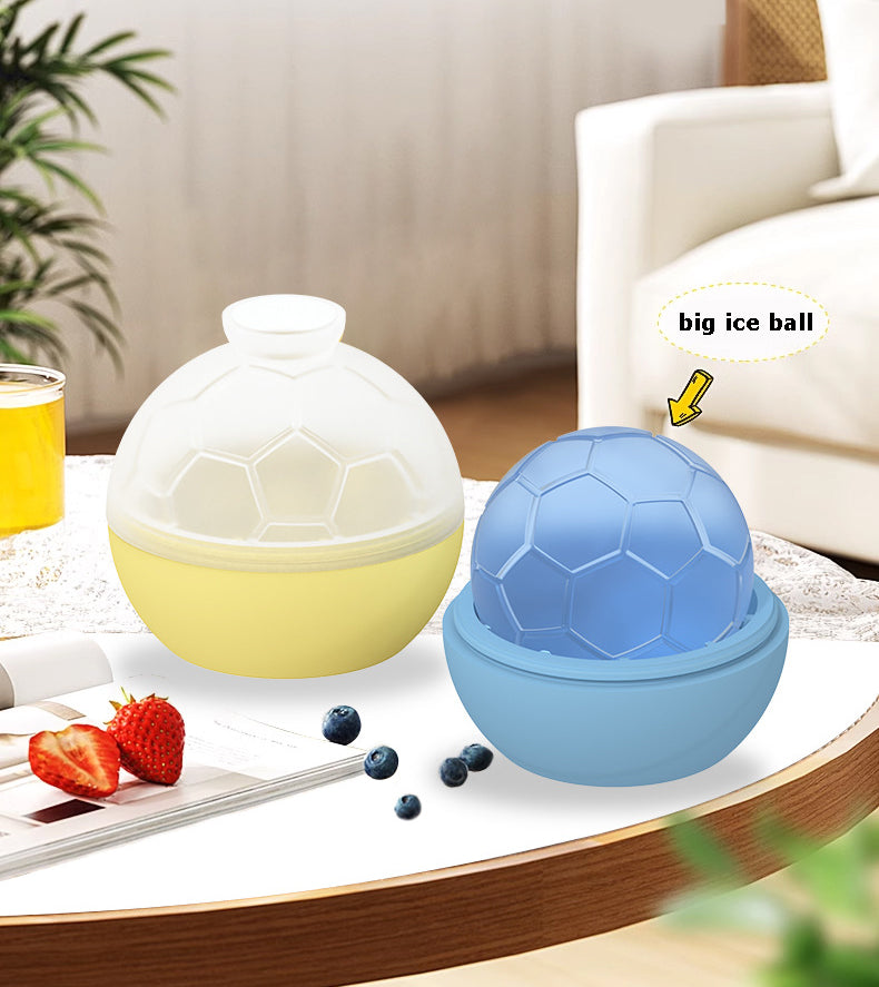 Large Single Sports Ball Ice Cube Molds Soccer Shaped Silicone Ice Ball Mold