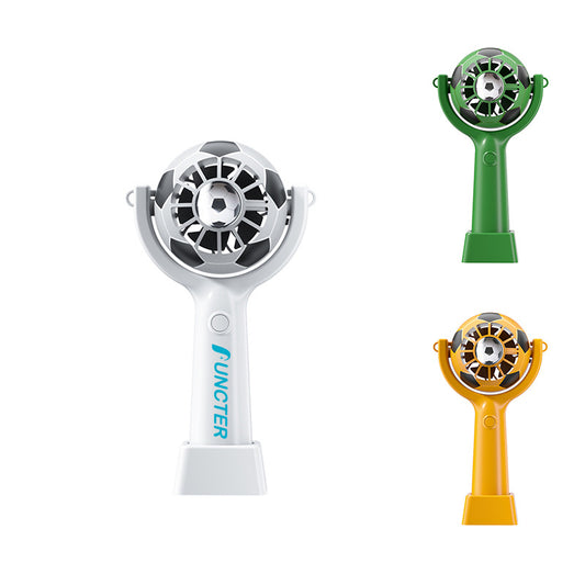360° Rotatable Soccer Handheld & Neck Fan, Portable Mini Fan with Durable ABS Material