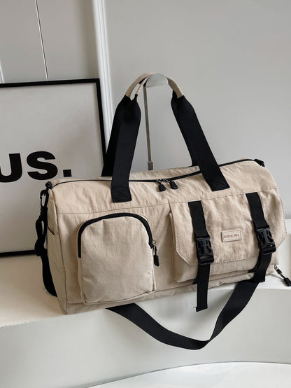 Travel Duffel Bag Sport Gym Bag Polyester Tote Bag Swimming Bag with Shoe Pouch&Wet Pocket