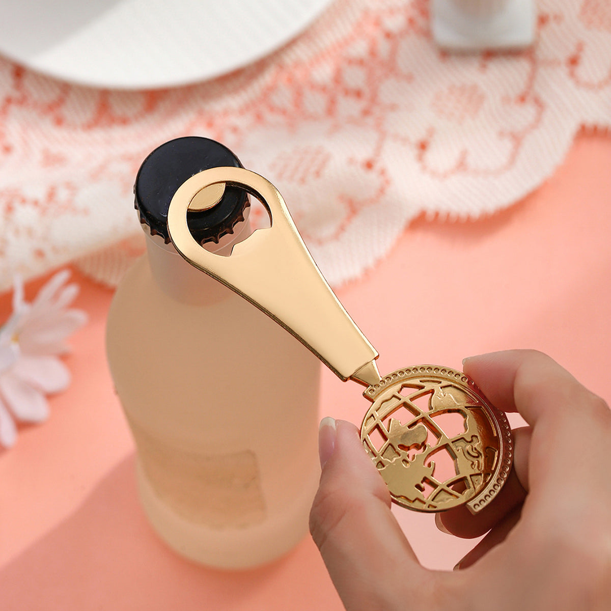 Earth Shape Metal Bottle Opener