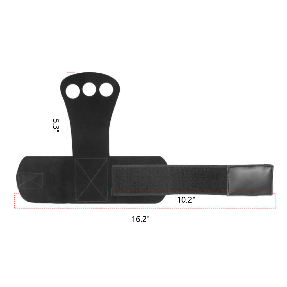 Leather Sports Gloves with Wrist Support for Palm Protection, Pull-ups, Kettlebells, Weightlifting