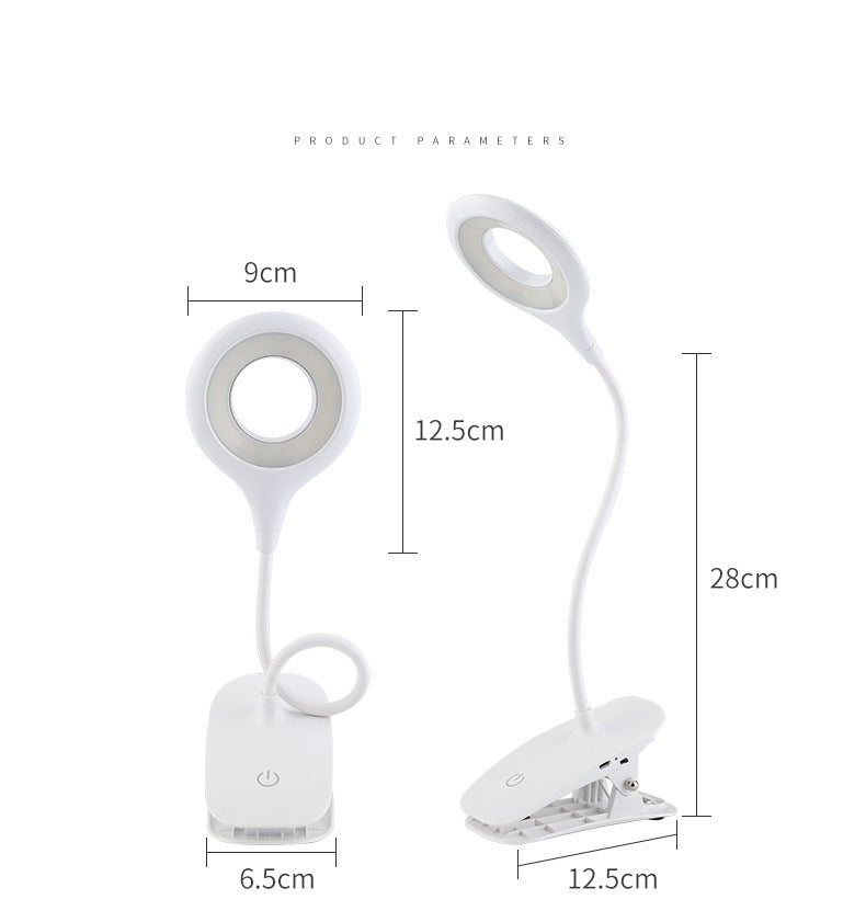 3-level Brightness LED USB Rechargeable Touch Control Reading Clip Desk Lamp