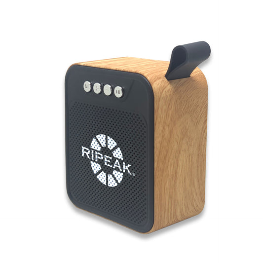 400 mAh Wood Grain Square Portable Mini Speaker