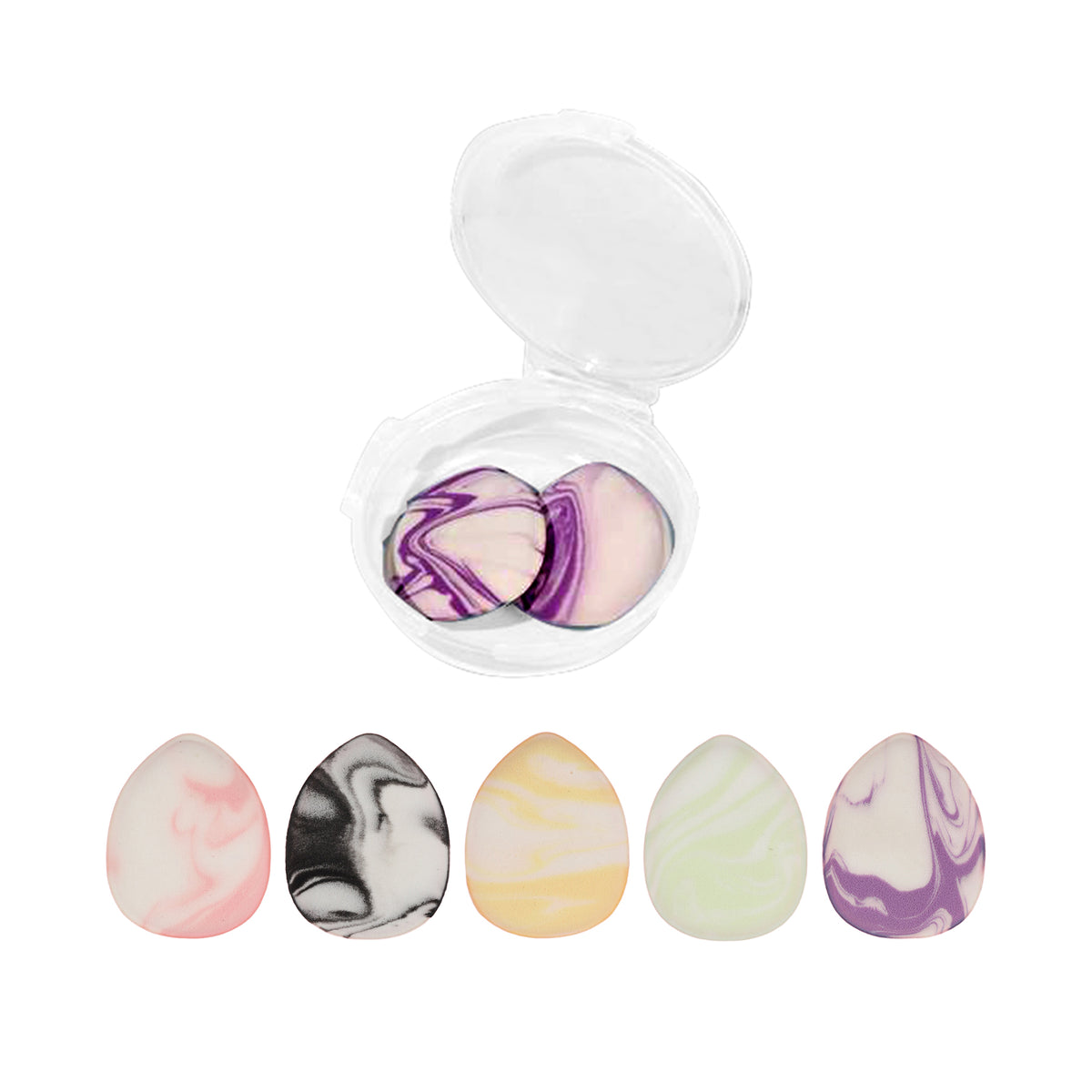 Unique Thumb - Sized Dual - Use Makeup Sponge with Protective Cover