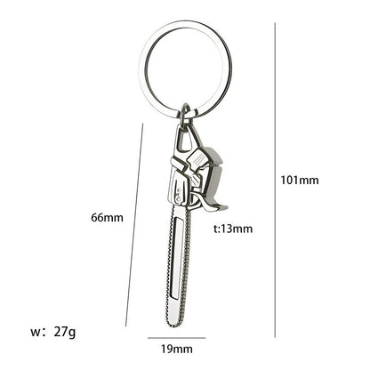 Outdoor Metal Chainsaw Keychain Car Pendant Keychain