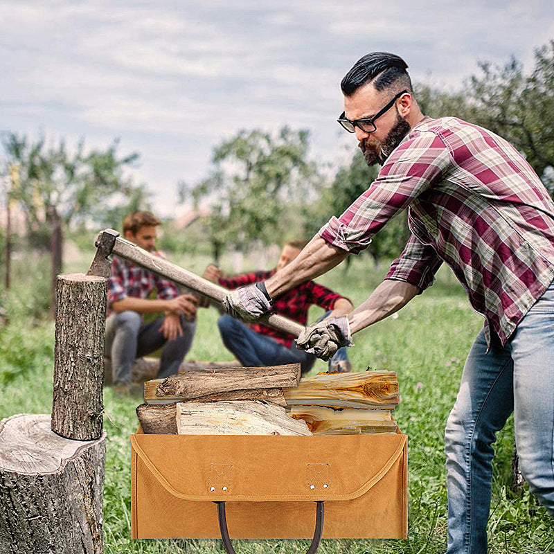 Firewood Log Carrier Tote Bag For Outdoor Camping
