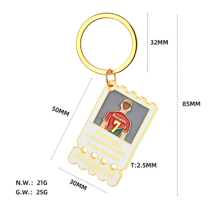 Metal Board Keychain Number 7 Keychain Cristiano Ronaldo Keychain