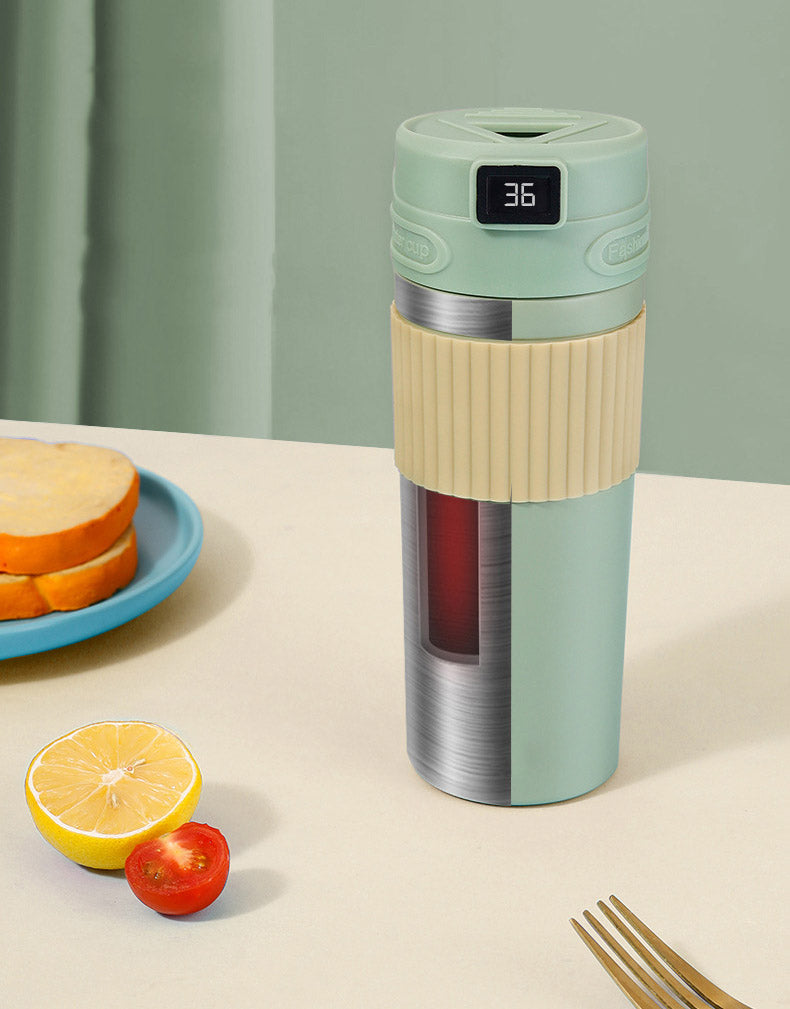 16Oz/480ml Smart LED Water Bottle Vacuum Insulated Bottle Thermal Cup W/ Digital Temperature Display
