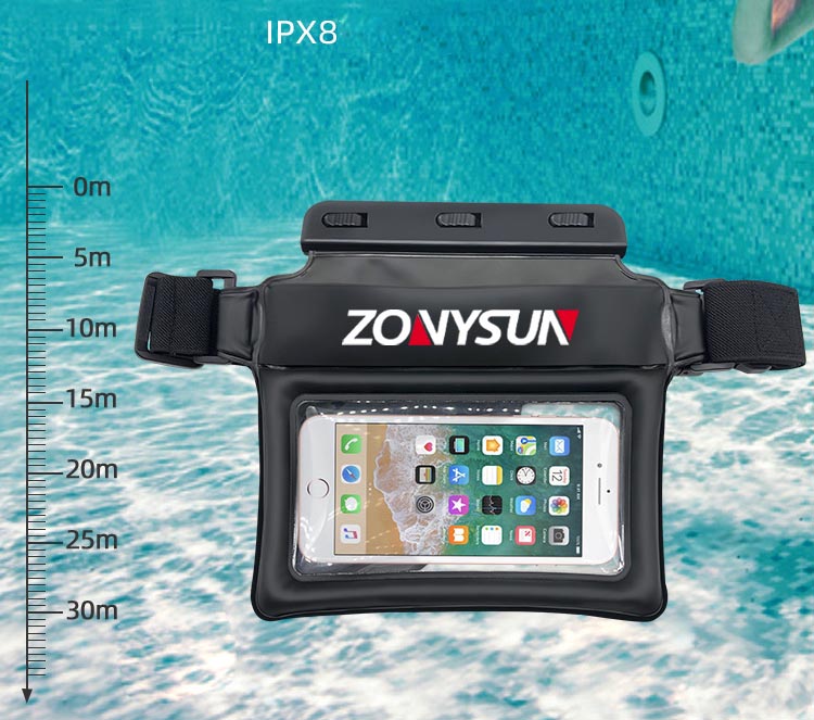 Inflatable Float TPU Waterproof Waist Bag For Smart Phones