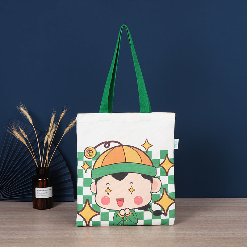 Custom Canvas Cotton Tote Bags, Reusable Shopping Bags 16.5x16.5''