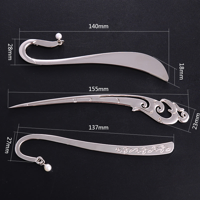 Creative Metal Swan Neck Shaped Bookmark