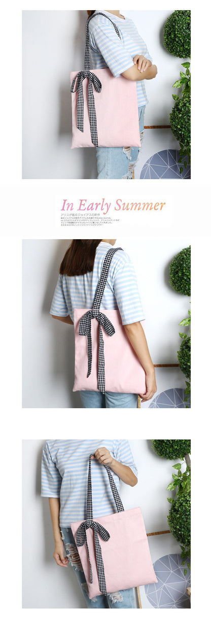 12 oz Canvas Grocery Shopping Tote Bag Single Shoulder Bag Daily Casual Bag For Students