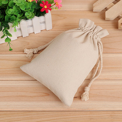 Custom 6" X 9" 8 Oz Cotton Canvas Cloth Drawstring Bags Jewelry Wedding Candy Gift Bags