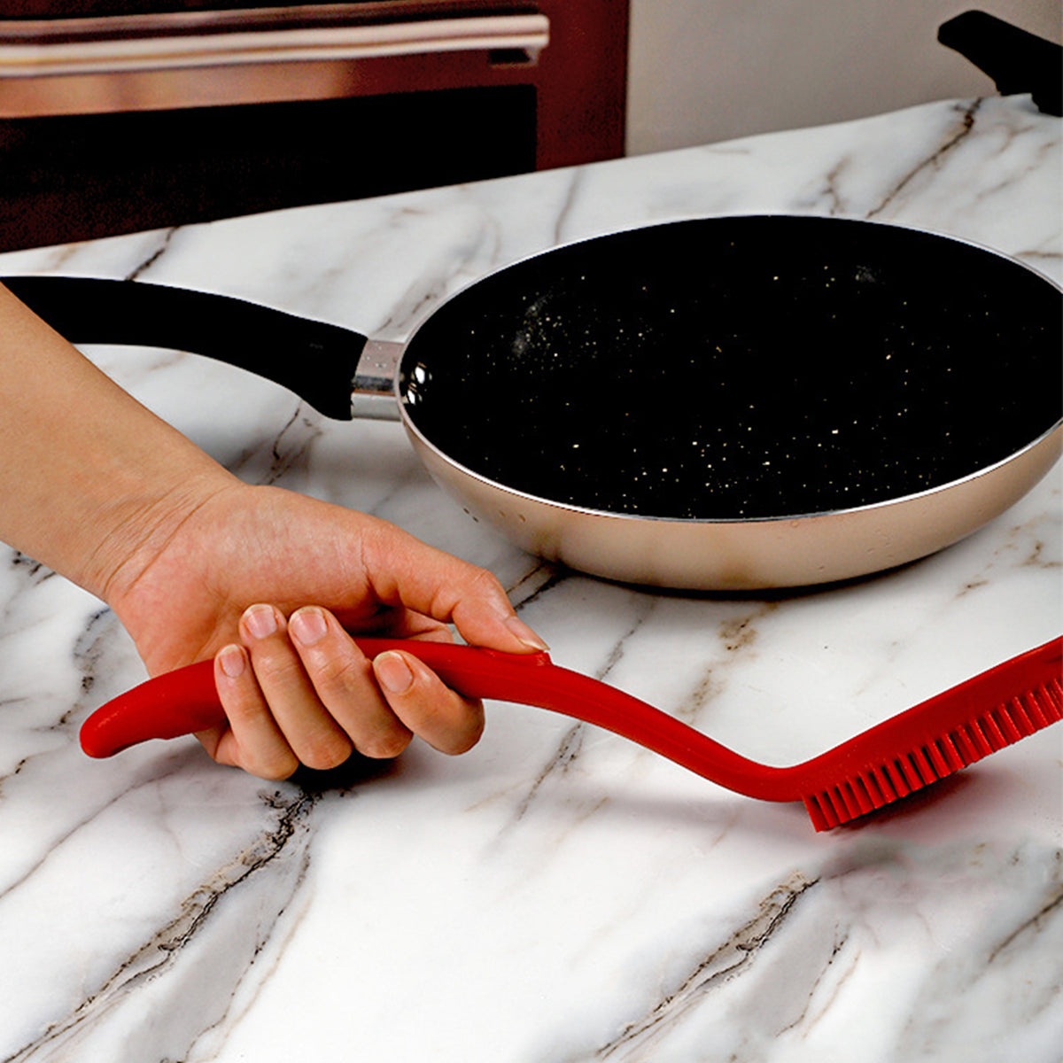 Silicone Kitchen Dish Scrubber Square Soft Dishwashing Brush for Pots Pans Sink Cleaning Scrubber