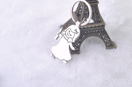 Little Girl Shaped Key Chain