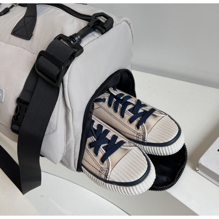 Travel Duffel Bag Sport Gym Bag Polyester Tote Bag Swimming Bag with Shoe Pouch&Wet Pocket