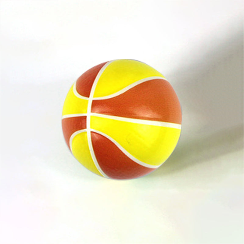 PU Heat Transfer Colorful Basketball Shape Decompression Sponge Ball