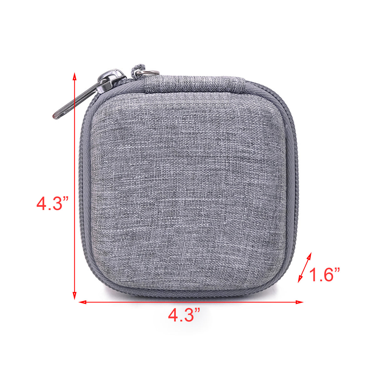 4.3 x 4.3" EVA Electronic Accessories Organizer Earphone Storage Pouch