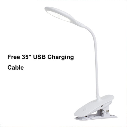 3-level Brightness LED USB Rechargeable Touch Control Reading Clip Desk Lamp