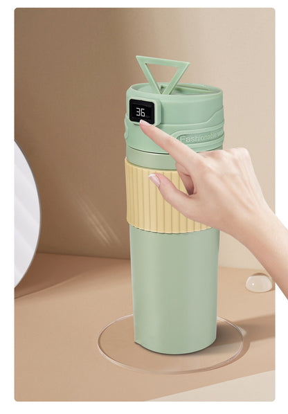 16Oz/480ml Smart LED Water Bottle Vacuum Insulated Bottle Thermal Cup W/ Digital Temperature Display