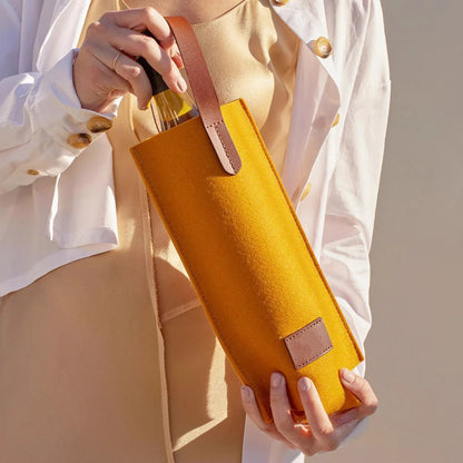 Felt Fabric Wine Bottle Carrier Tote Bag