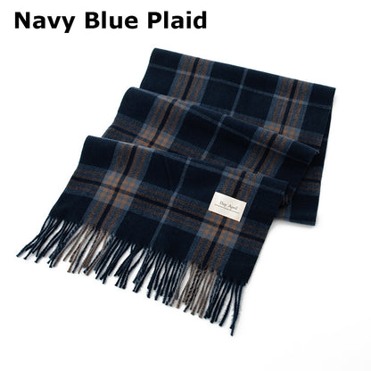 79'' Polyester Tartan Scarf Warm Autumn Winter Scarf Fringed Scarf - Woven Label