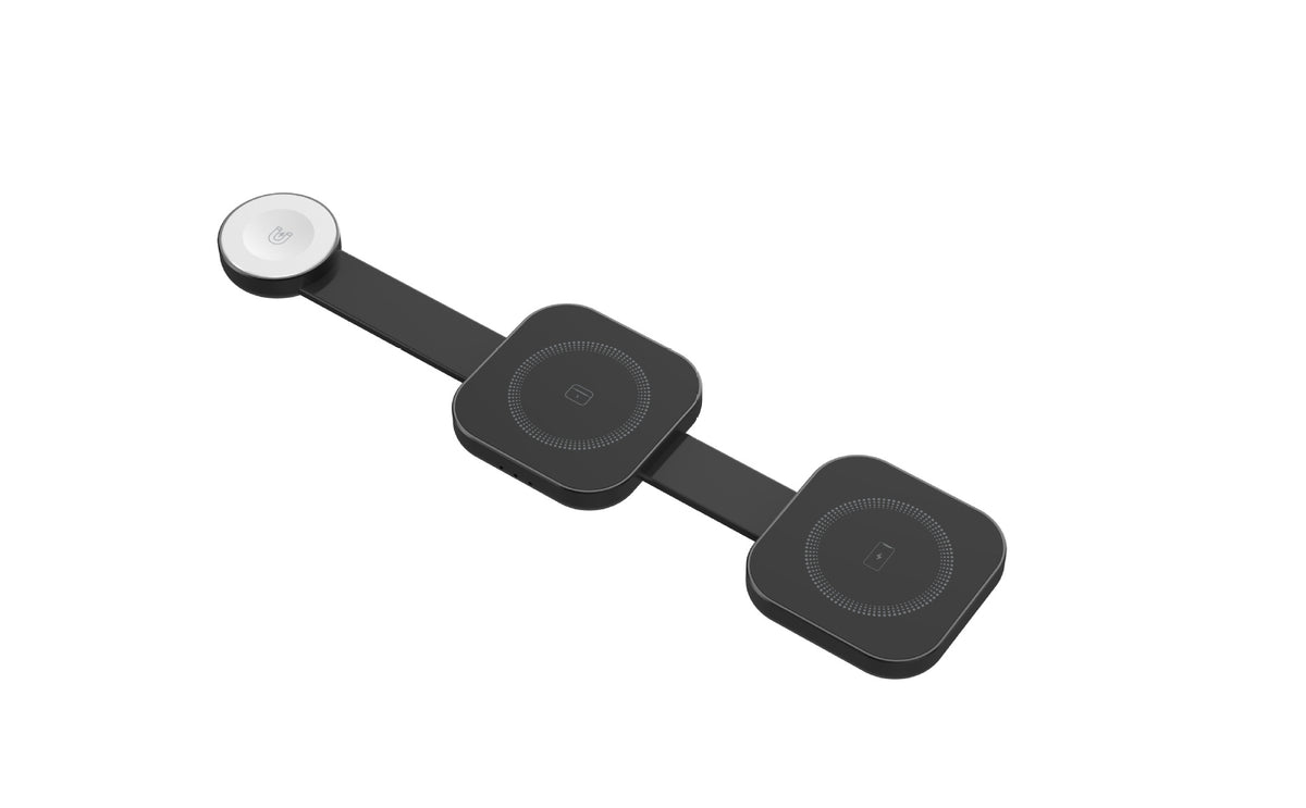 Engraved 3" 1 Foldable Magnetic Wireless Charger Wireless Charging Pad For Multiple Devices