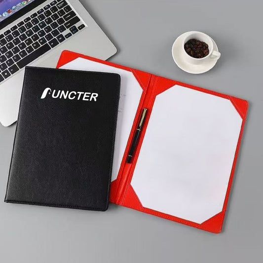 A4 Size PU Leather Signature Folder PU Cover Writing Board Rounded Corner Folder for Business