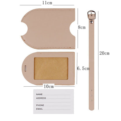 Slide-Out PU Leather Privacy Protection Suitcase Tag Bag Tag
