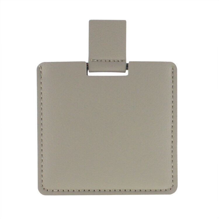 Shatterproof Stainless Steel Rectangle Makeup Mirror With PU Leather Cover