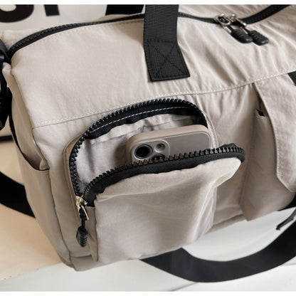 Travel Duffel Bag Sport Gym Bag Polyester Tote Bag Swimming Bag with Shoe Pouch&Wet Pocket