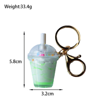 Ice Cream Cup Keychain W/Keychain Ring