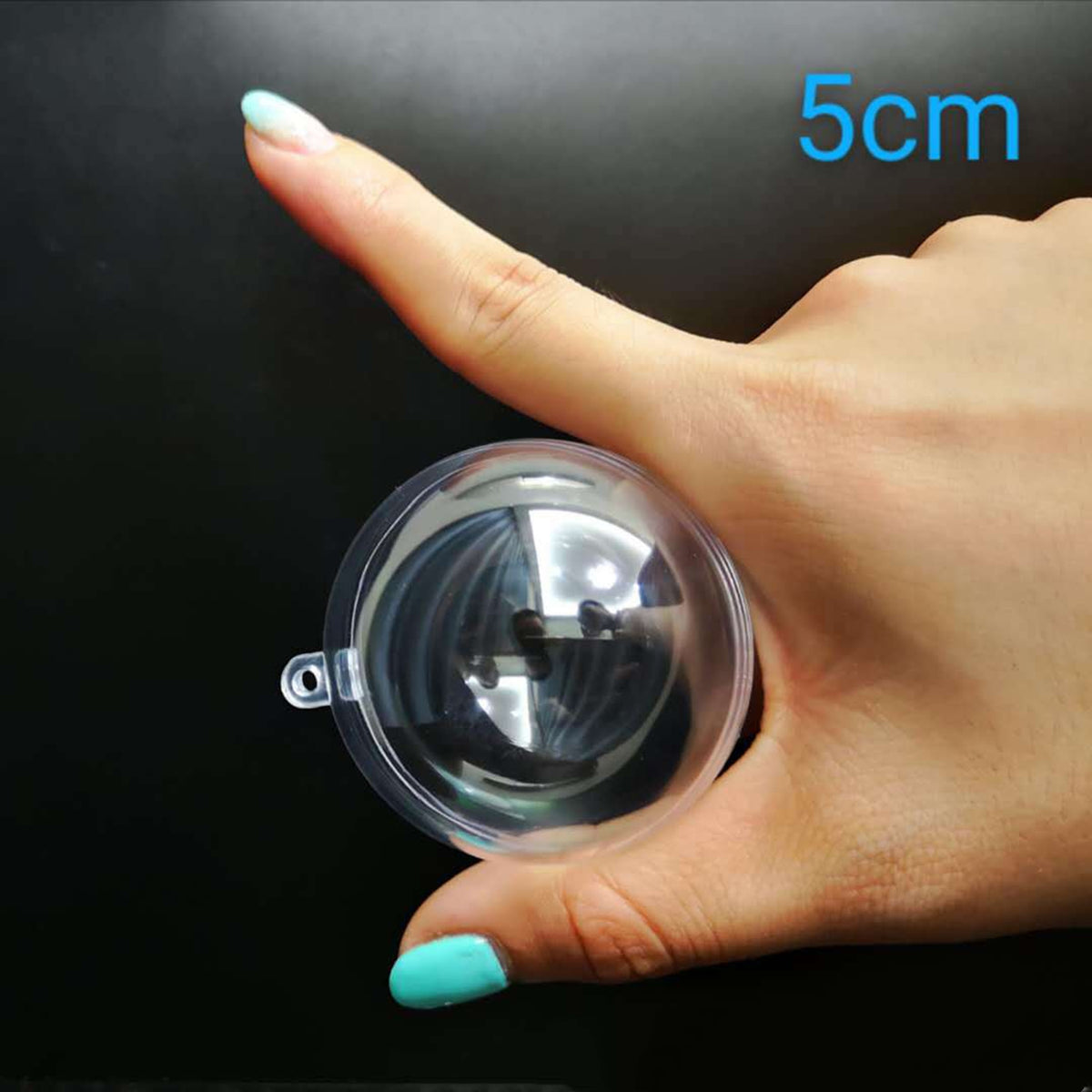 2" Clear Acrylic Fillable Ornaments Ball Transparent DIY Craft Ball