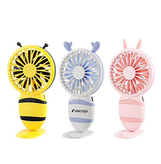 3 Levels Speed Folding Handheld Fan Rechargeable Mini Fan Phone Holder With Lanyard