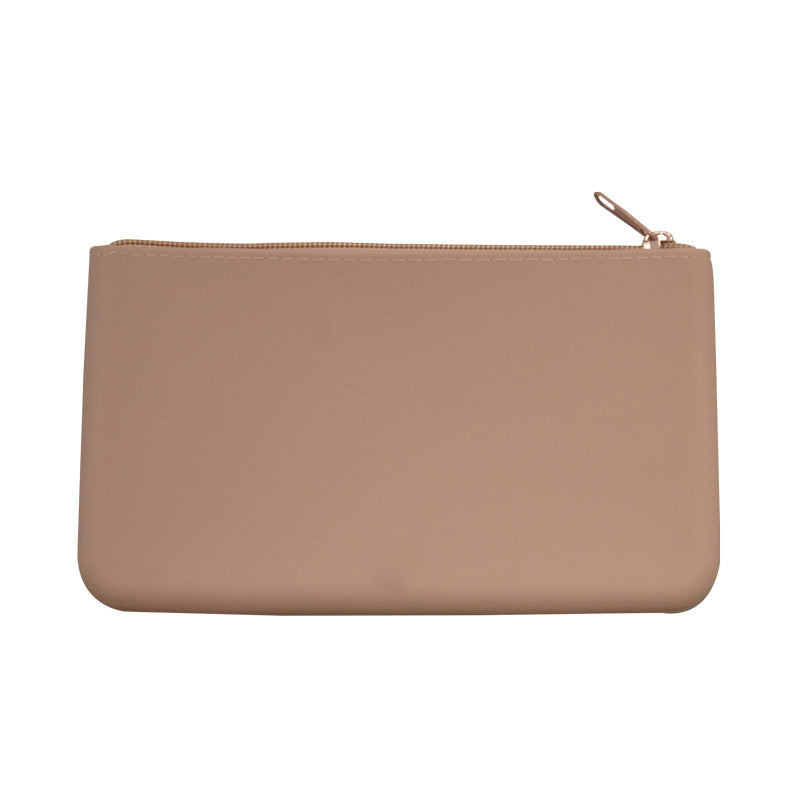Portable Silicone Zipper Bag Multi Purpose Soft Organizer Bag Makeup Bag