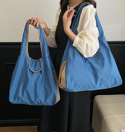 Foldable Lightweight Large-Capacity Waterproof Reusable Shopping Bag 28 x 12.6 x 9.5"